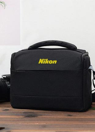 Сумка для фотоапарата nikon d никон протиударна чорний ( код: ibf063b )