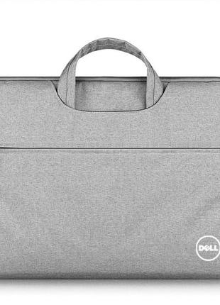 Сумка чохол для ноутбука dell делл 15,6" сіра ( код: ibn007s1 )