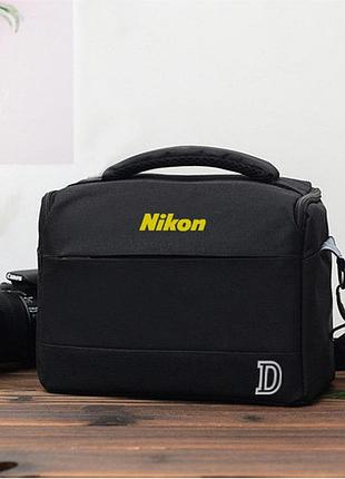 Сумка для фотоаппарата nikon d никон противоударная черный ( код: ibf063b1 )