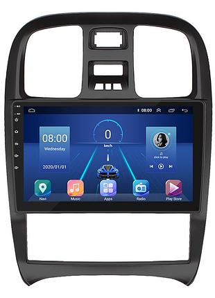 Штатная магнитола lesko для hyundai sonata iv (ef) рестайлинг 2001-2012 экран 9" 4/64gb 4g wi-fi gps top