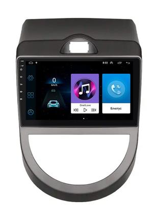 Штатная магнитола lesko для kia soul i рестайлинг 2011-2014 экран 9" 1/16gb wi-fi gps base 3шт
