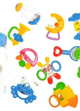 Набір брязкалець 11 іграшок для немовлят у пляшці a1992