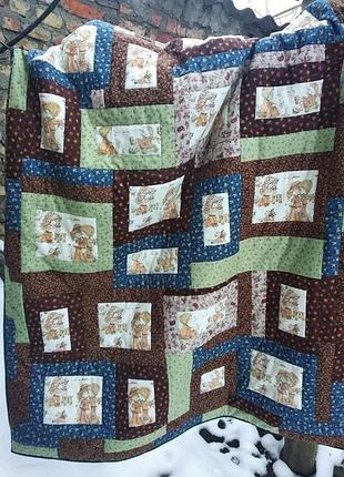 Комплект в детскую кантри, пэчворк, лоскутное одеяло, винтаж2 фото