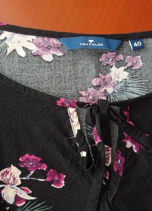 Натуральна легенька блуза від tom tailor у квітковий принт🌺💖🌺10 фото