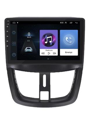 Штатная магнитола lesko для peugeot 207 i 2006-2009 экран 9" 1/16gb/ wi-fi gps optima пежо 4шт