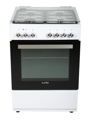 Плита газова з електродуховкою ventolux ge 6060 cs 6mt (wh) біла