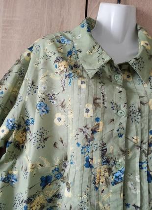 Супер блуза большого размера батал в цветочный принт4 фото