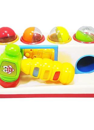 Детская логика-стучалка 332 с молоточком (белый)