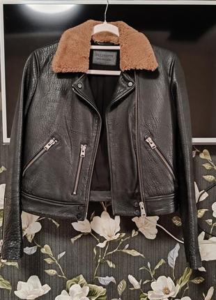 All saints leather jacket price best sale