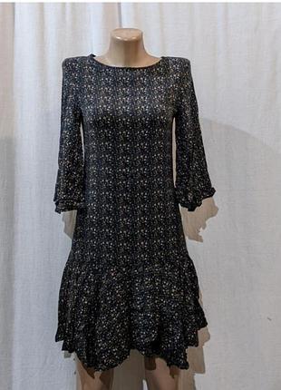 Лёгкое натуральное платьев в цветочный принт (237)