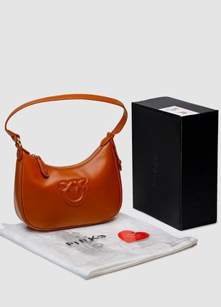 Pinko half moon bag simply ginger with leather buckle3 фото