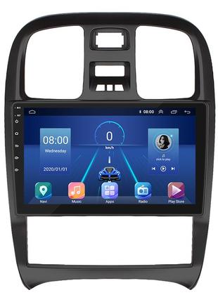 Штатная магнитола lesko для hyundai sonata iv (ef) рестайлинг 2001-2012 экран 9" 4/64gb 4g wi-fi gps top 22шт