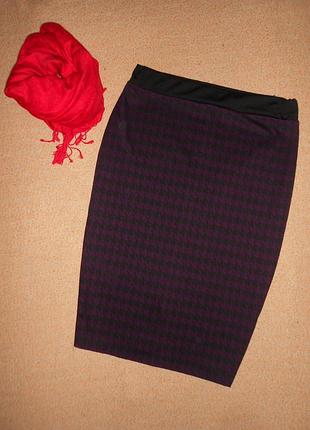 Юбка карандаш в гусинную лапку 52-54рр