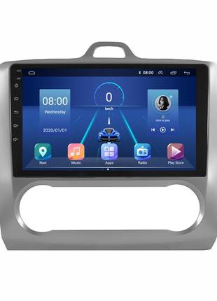 Штатна магнітола lesko для ford focus ii 2004-2008 екран 9" 4/32 gb 4g carplay premium gps android