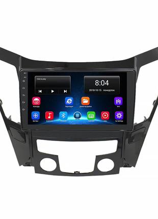 Штатна магнітола lesko для hyundai sonata vi (yf) 2009-2014 екран 9" 2/32gb/ wi-fi optima gps android хюн 2 шт.