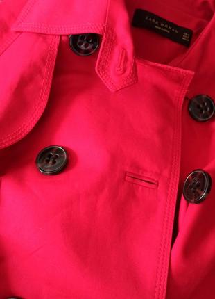 Красная куртка плащ от  zara4 фото