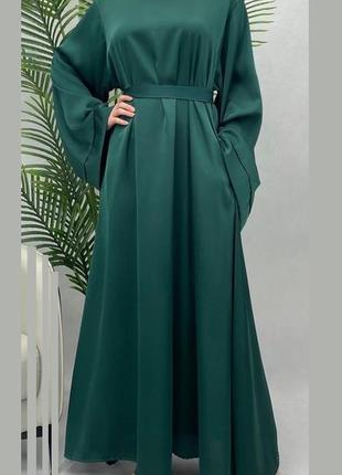 Вишукана сукня смарагдового кольору4 фото