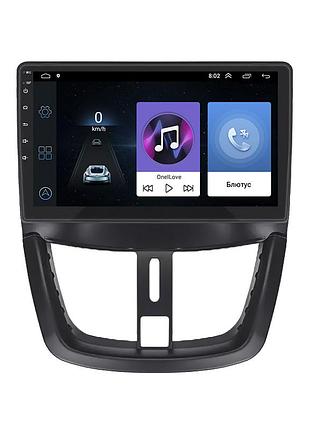 Штатна магнітола lesko 9" для peugeot 207 i рестайлінг 2009-2015 2/32gb/ wi-fi gps андроїд пожо