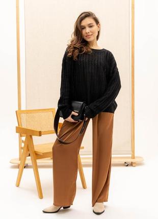 Женский летний свитер-накидка, прозрачный, свободный, оверсайз. черный  s-xxl4 фото