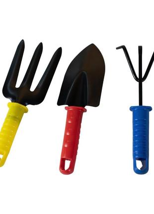 Набор мини садовых инструментов из 3 предметов (лопатка, разрыхлитель и вилка)2 фото