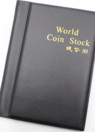 Альбом для 120 монет нумизматики черный