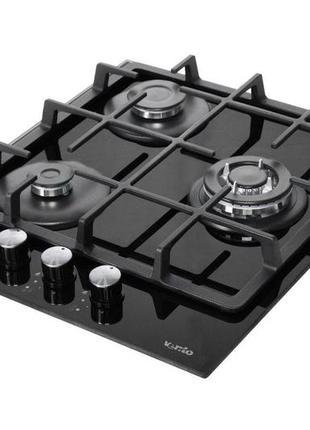 Газовая варочная поверхность ventolux hsf430-s3g cest (bk) газ контроль