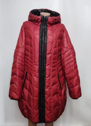 Зимнее стёганое пальто - пуховик, размер 56-587 фото