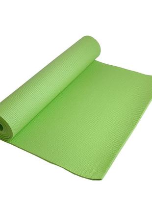 Йогамат, коврик для йоги ms 1184 из пвх (салатовый)1 фото