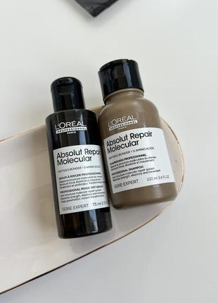 Набір для пошкодженого волосся l’oréal professionnel serie expert absolut repair molecular