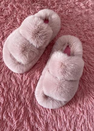 Пушистые домашние тапули 37 размер