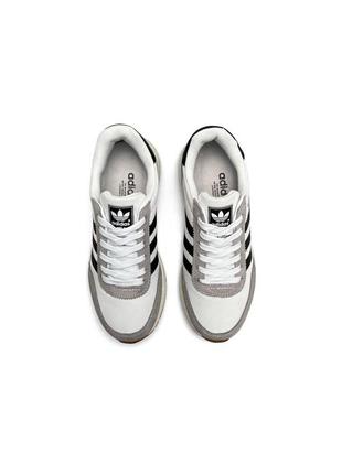 Жіночі замшеві кросівки adidas originals white gray black сірі повсякденні кеди адідас6 фото