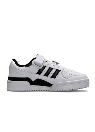 Женские кроссовки adidas originals white black черно белые кожаные спортивные кеды адидас весна лето7 фото