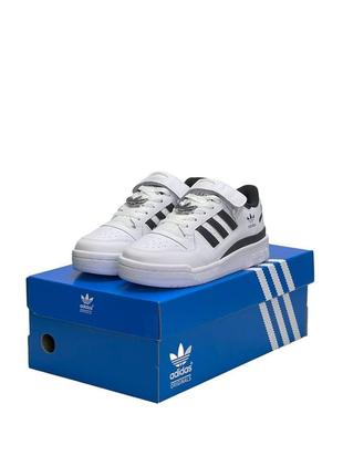 Женские кроссовки adidas originals white black черно белые кожаные спортивные кеды адидас весна лето5 фото