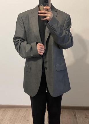 Серый пиджак oversize m&amp;s1 фото