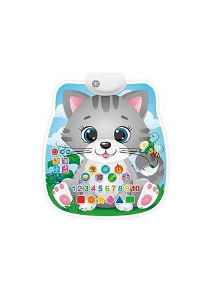 Плакат навчальний ft 0007 ab кошеня (укр) (сірий)