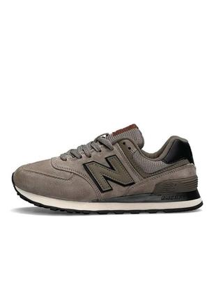 Женские кроссовки new balance 574 chocolate коричневые спортивные кросы из натуральной замши нью баланс1 фото