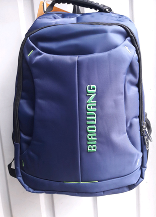 Міцний міський рюкзак biaowang (bw-1904) 49×33×15см.синій1 фото