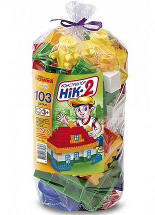 Детский конструктор ник-2 70897, 103 большие детали