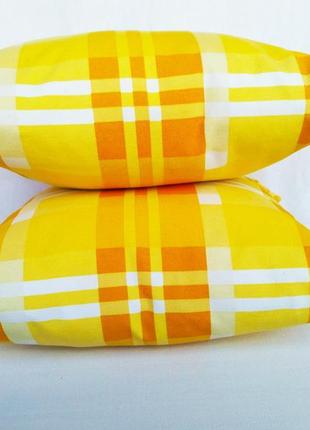 Інтер'єрна подушка "жовта клітка", 40*40 см8 фото