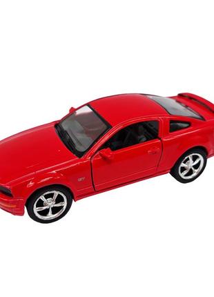 Инерционная машинка ford mustang gt 2006 kinsmart кт5091, 1:42  (красный)