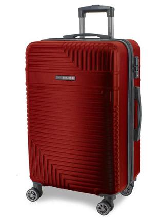 Велика валіза пластикова swissbrand brunei 100 л, червона