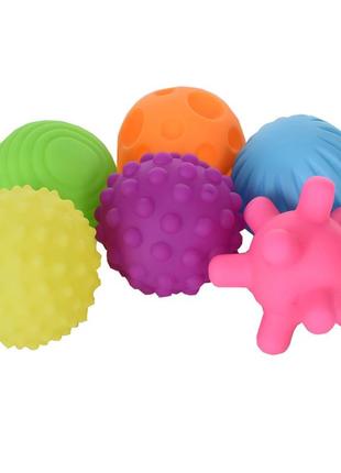 Іграшка для купання xc2040-5-4-1-2 м'ячик, 6 шт., від 6 см (м'ячики)