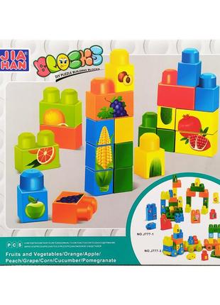 Конструктор blocks "фрукти та овочі" keedo j777, 30 елементів