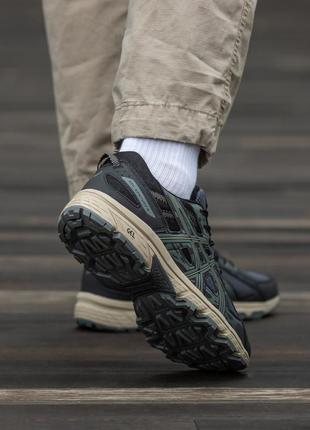 Мужские кроссовки asics gel venture 6 black beige 40-41-427 фото