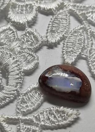Природный камень для создания украшений натуральный матричный опал кабошон ювелирная вставка 16х11х5 мм.2 фото