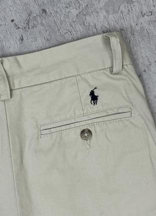 Брюки штани чіноси polo ralph lauren бежеві з логотипом3 фото