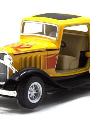 Дитяча модель машинки ford coupe kt5332fw інерційна (жовтий)
