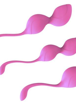 Набор вагинальных шариков pink kegel set нежно-розовый