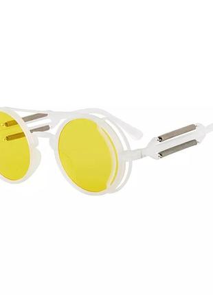 Солнцезащитные овальные очки стимпанк1 фото