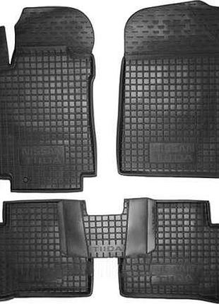 Полиуретановые коврики nissan tiida 2006 -2011 черный, кт - 4шт 11258 avto-gumm (нисан тида)